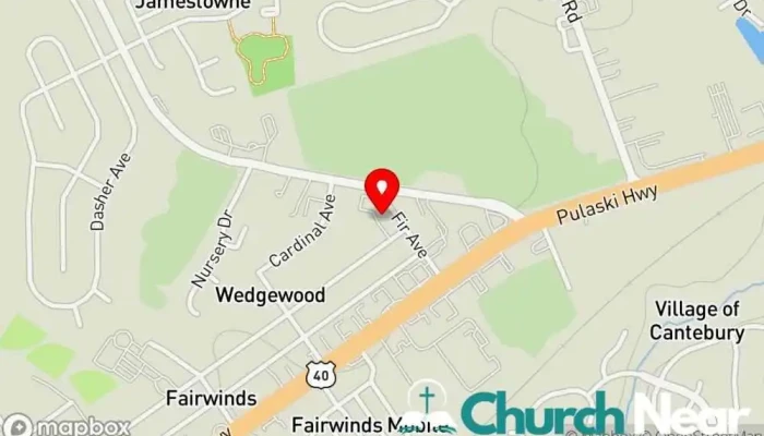 map of Sanctuary Baptist Fellowship Church in Bear