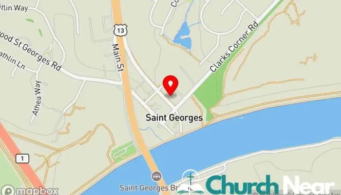 map of St. Georges United Methodist Church Church in St Georges