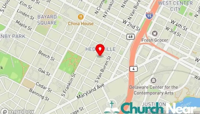 map of St. Hedwig Roman Catholic Church Catholic church, Tourist attraction in Wilmington