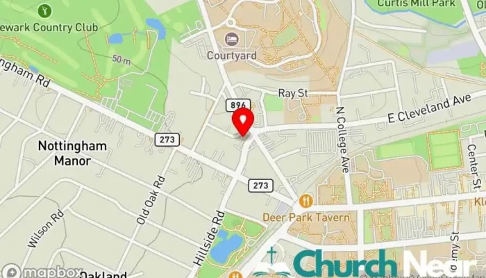 map of St. John AM Church Inc. Methodist church in Newark