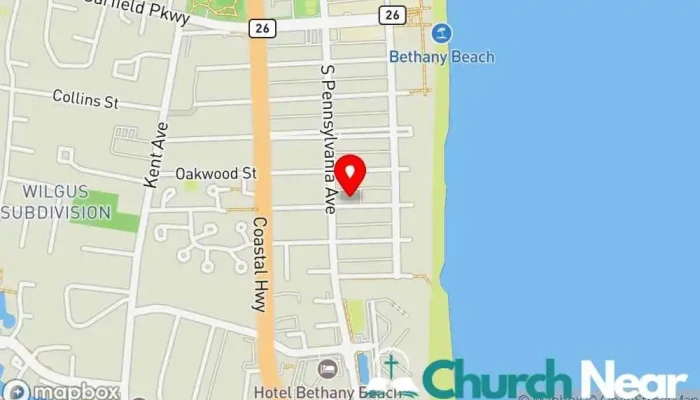 map of St Martha's Episcopal Church Religious organization in Bethany Beach