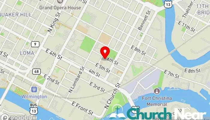 map of St. Mary Roman Catholic Church Catholic church in Wilmington