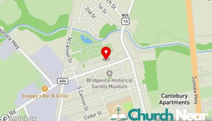map of St Mary's Episcopal Church Episcopal church in Bridgeville