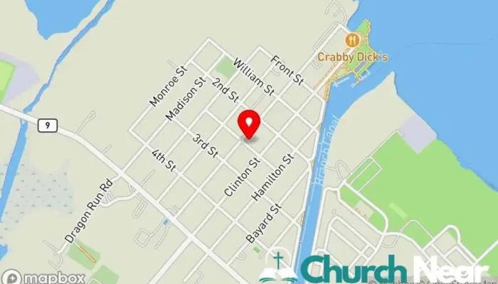 map of St Paul Catholic Church - Delaware City DE Catholic church in Delaware City