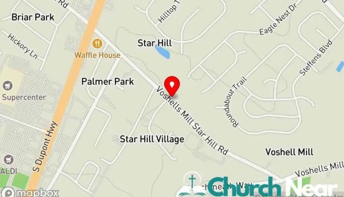 map of Star Hill Ame Church Methodist church, Museum, Tourist attraction in Dover