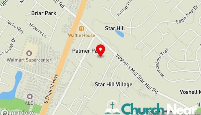 map of Star Hill Church Church in Dover