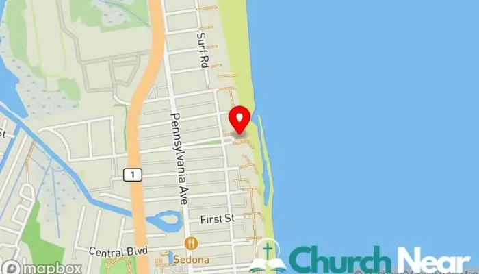 map of The Beach Fellowship Church in Bethany Beach