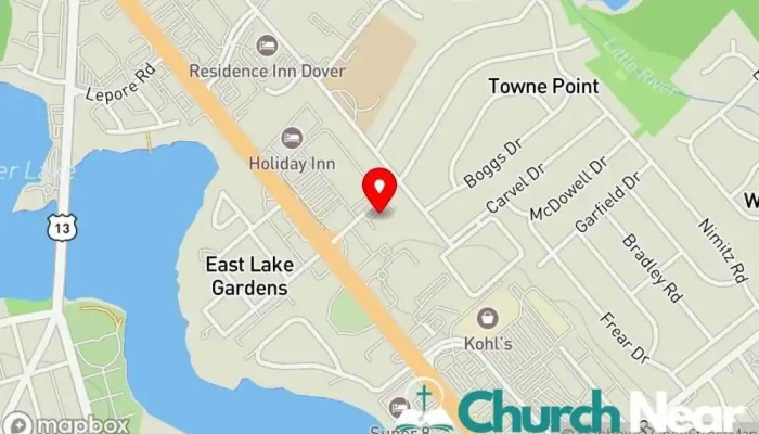 map of The Church The Body of Christ Church in Dover