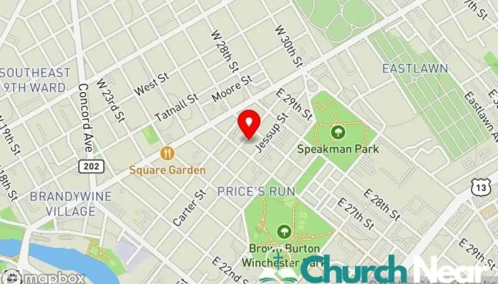 map of Union Baptist Church Baptist church in Wilmington