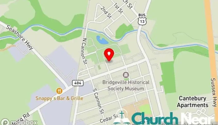 map of Union Methodist Church Church in Bridgeville