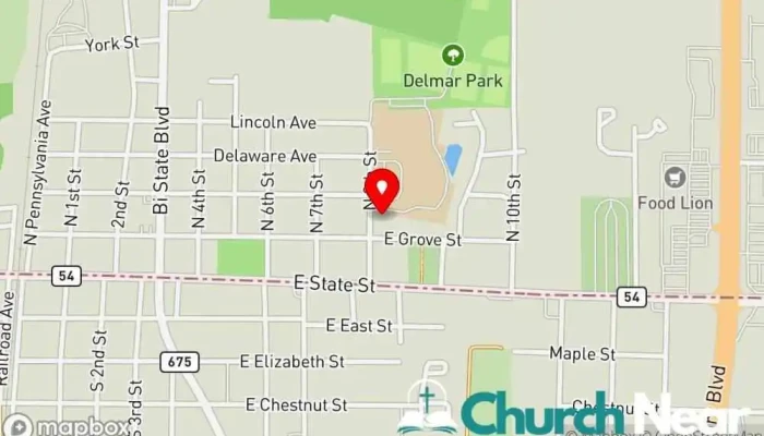 map of Union United Methodist Church Church in Delmar
