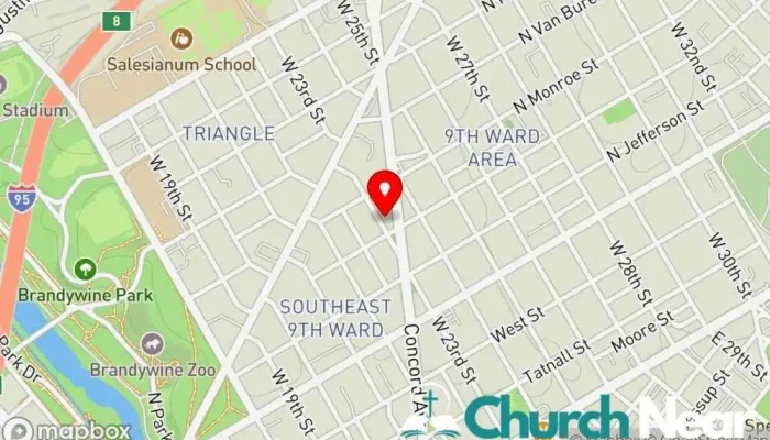 map of Victorious Faith Christian Worship Center Church in Wilmington