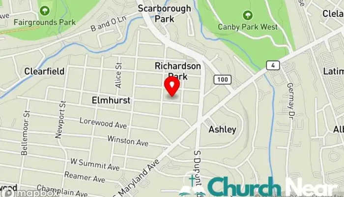 map of Wilmington Church of the Brethren Church in Wilmington