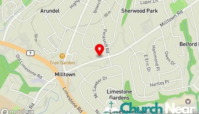 map of Wilmington Community of Christ Church in Wilmington